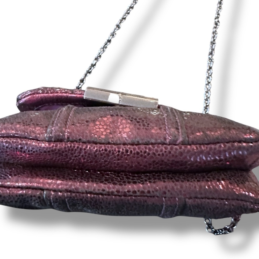 Coach Kristin Studded Convertible Crossbody MINI Bag Metallic Purple Boysenberry - Picture 8 of 12